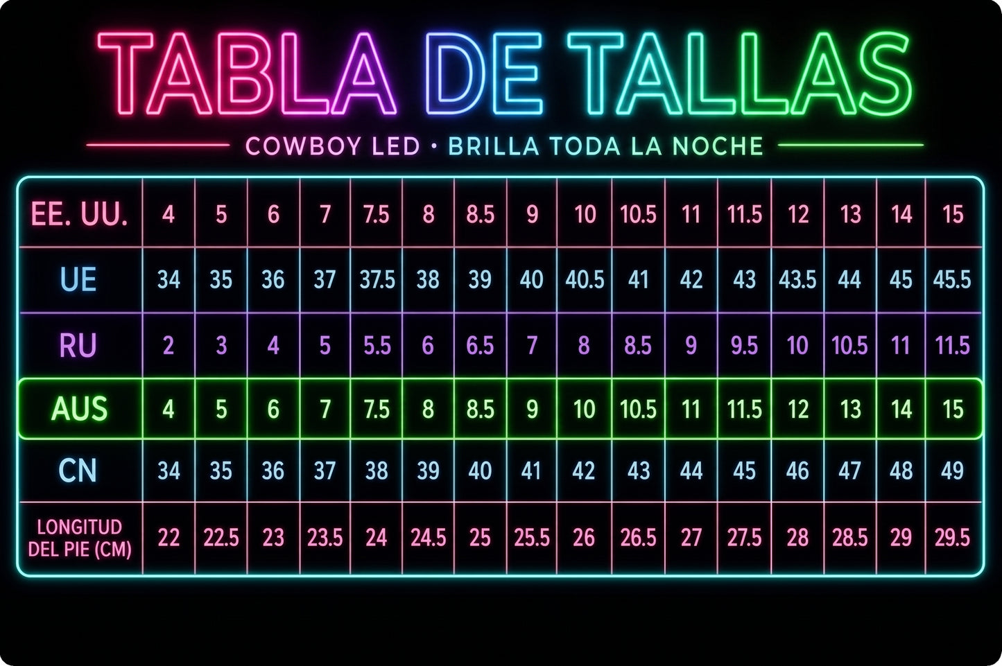 Botas LED